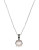 Expression Sterling Silver and Cubic Zirconia Crown Pearl Pendant Necklace - SILVER