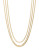 Expression 3 Row Short Snake Chain Necklace - GOLD