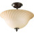 Kensington Collection Forged Bronze 2-light Semi-flushmount