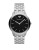 Emporio Armani Large Round Black Dial on Stainless Steel Bracelet - SILVER