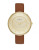 Skagen Denmark Gitte Womens Two Hand Leather Watch - BROWN