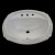 Scalloped Drop-In Basin in White