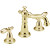 Victorian 8 Inch Widespread 2-Handle High-Arc Bathroom Faucet in Polished Brass