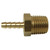 Brass Barb I.D. Hose barb to male Pipe Adaptor (1/4 x 3/8)