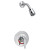 Colony Soft Shower Trim Kit with Flo-Wise Water-Saving Showerhead in Polished Chrome