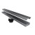 Geotop Linear Shower Drain 32 Inch. Length in a Brushed Satin Stainless Steel Finish