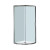 36 In. x 36 In. Round Shower Enclosure in Stainless Steel