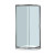 36 In. x 36 In. Round Shower Enclosure in Stainless Steel with Base