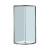 40 In. x 40 In. Round Shower Enclosure in Stainless Steel