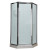 Prestige 18.4375 Inch x 24.25 Inch x 18.4375 Inch x 68.5 Height Neo-Angle Shower Door in Silver and Hammered Glass