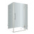 Avalux GS 48 In. x 32 In. x 72 In. Completely Frameless Shower Enclosure with Glass Shelves in Stainless Steel