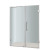 Nautis 57 In. x 72 In. Completely Frameless Hinged Shower Door in Chrome