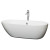 Melissa 5.92 Ft. Center Drain Soaking Tub in White with Floor Mounted Faucet in Chrome