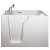 E-Series Soaking 55 Inch. X 35 Inch. Walk In Tub In White With Left Drain