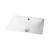 19 In. W X 14 In. D Rectangle Undermount Sink In White Color With Enamel Glaze Finish - Chrome