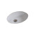 20 In. W X 15 In. D CUPC Certified Oval Undermount Sink In White Color With Enamel Glaze Finish - Brushed Nickel