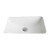 21 In. W X 15 In. D Rectangle Undermount Sink In White Color With Enamel Glaze Finish - Brushed Nickel