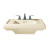 Town Square 27 Inch Pedestal Sink Basin in Linen