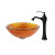 Blaze Glass Vessel Sink and Ventus Faucet Oil Rubbed Bronze