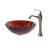 Nix Glass Vessel Sink and Ventus Faucet Brushed Nickel