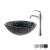 Kratos Glass Vessel Sink and Ventus Faucet Chrome