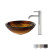 Midas Glass Vessel Sink and Ramus Faucet Chrome