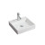 Wall Mount Square White Ceramic Vessel with Single Hole