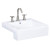 20 In. W X 20 In. D Semi-Recessed Rectangle Vessel In White Color For 8 In. O.C. Faucet - Chrome