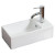 18 In. W X 10 In. D Above Counter Rectangle Vessel In White Color For Single Hole Faucet - Chrome