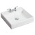 17.5 In. W X 17.5 In. D Above Counter Square Vessel In White Color For 4 In. O.C. Faucet - Chrome
