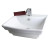 20 In. W X 18 In. D Above Counter Rectangle Vessel In White Color For Single Hole Faucet - Chrome