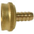 Brass Stamped Female Hose Nut to Machined Hose Barb Swivel (3/4 x 3/8)