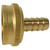 Brass Stamped Female Hose Nut to Machined Hose Barb Swivel (3/4 x 1/2)