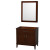 Hatton 35 In. Vanity with Mirror Medicine Cabinet in Dark Chestnut