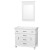 Berkeley 36 In. Vanity Cabinet with Mirror in White