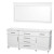 Berkeley 71 In. Vanity with Mirror in White