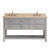 Brooks 60 In. Vanity in Chilled Gray with Marble Vanity Top in Gala Beige