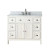 Hamilton 42 In. Vanity in French White with Marble Vanity Top in Carrera White