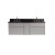 Tribeca 60 In. Vanity in Chilled Gray with Granite Vanity Top in Black