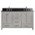 Modero 60 In. Vanity in Chilled Gray with Granite Vanity Top in Black