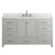 Modero 60 In. Vanity in Chilled Gray with Marble Vanity Top in Carrera White