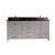 Modero 72 In. Vanity in Chilled Gray with Granite Vanity Top in Black