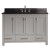 Modero 48 In. Vanity in Chilled Gray with Granite Vanity Top in Black