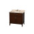 Hatton 36 In. Vanity in Dark Chestnut with Marble Vanity Top in Ivory and Oval Sink