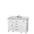 Berkeley 48 In. Vanity in White with Marble Vanity Top in Carrara White and Oval Sink