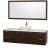 Amare 72 In. Vanity in Espresso with Man-Made Stone Vanity Top in White and Ivory Marble Sink