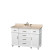 Berkeley 48 In. Vanity in White with Marble Vanity Top in Ivory and Oval Sink