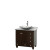 Acclaim 36 In. Vanity in Espresso with Top in Carrara White with White Carrara Sink and No Mirror