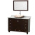 Acclaim 48 In. Single Vanity in Espresso with Top in Carrara White with Ivory Sink and Mirror