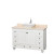 Acclaim 48 In. Single Vanity in White with Top in Ivory with White Sink and No Mirror